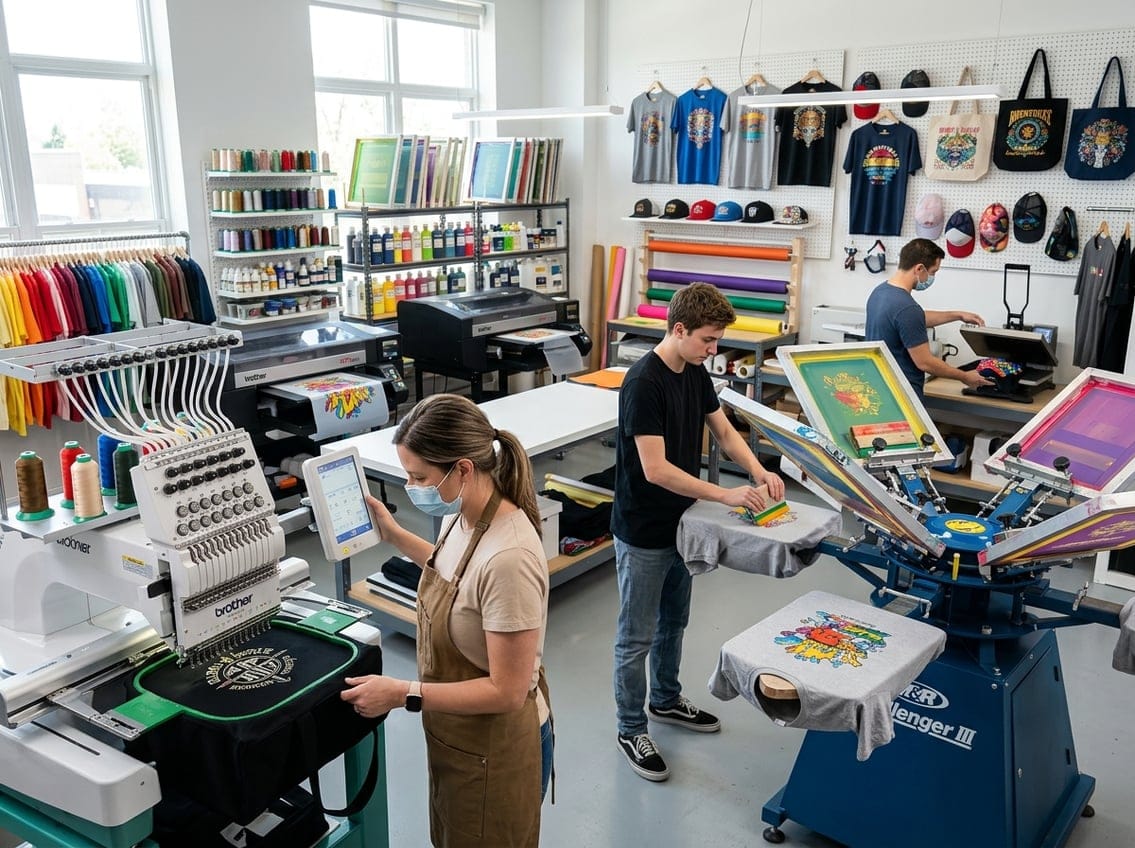 Tex Tryk trykker og broderer på tøj og accessories med DTF tryk serigrafi sublimation og transfertryk